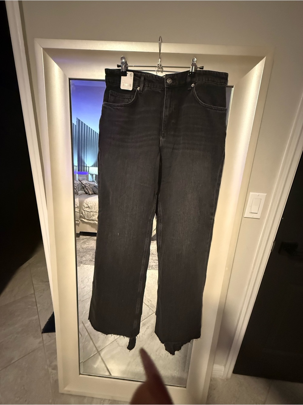 Free People women’s Black Wide-Leg Jeans - Casual Flared Style